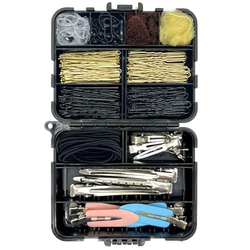 B1jounie YA Hair Accessories Kit, 160Pcs Hair Clips for Women Girls Dance Ballet Cheerleading Travel with Storage Box