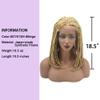 Curve Hair 3"x3.8" Handmade Lace Front Bob Braided Wigs with Baby Hair, Blonde, 16 Inch, #27/613M, Glueless, Heat Resistant, Synthetic, Lightweight, Adult, Female, Wig view 3