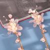 2pcs Hanfu Hairpin Vintage Hair Clip Long Tassel Flowers Hair Stick Hanfu Headpieces Hairpins Jade Flower Hairpins Women Hair Accessories (A) view 4