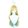 osseoca Light blonde blue green splicing long curly hair big wave curls bangs cos anime exhibition wig + ears 80cm 31inch (Neo Universe:wig + ears) view 1