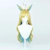 osseoca Light blonde blue green splicing long curly hair big wave curls bangs cos anime exhibition wig + ears 80cm 31inch (Neo Universe:wig + ears) view 4