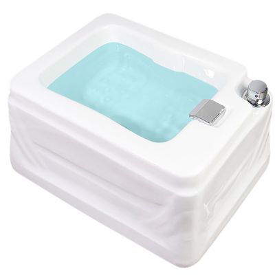 Acrylic Square Footbath Floor Type Foot Massage Basin Enjoy Hot Water Foot Massager Large Size Foot Soak Tub Bath Basin for Foot Soaking Pedicure Bowl Foot Detox Bucket Tub for Home Spa Treatment