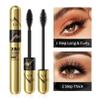 SJXYOYDS 2 in 1 Golden Goddess Black 4D Mascara - Liquid Lash Extension for 5X Longer, Fuller Waterproof Eyelashes (1pcs) view 4