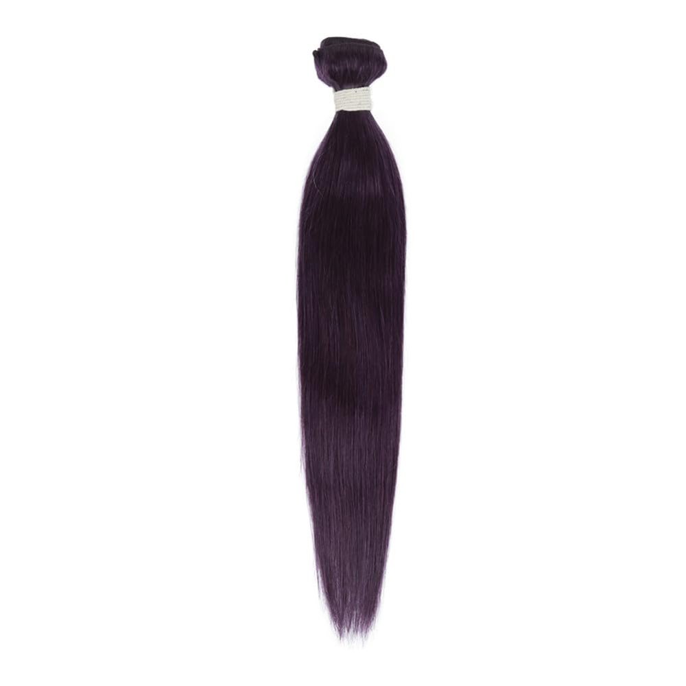 Youllyuu Colored Human Hair Bundles 30 Inch Purple Straight Remy Brazilian Hair Extensions Blonde Colored Single Bundles PURPLE 24inches#10A