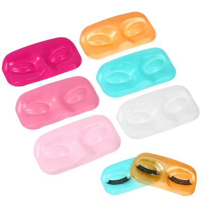 12pcs Assorted Color Lash Trays for False Eyelash Storage, Thickened Pvc Eyelash Holders, 4.52 X 2.16 X 0.62 Inch Organizer for Lash Techs and Beginners