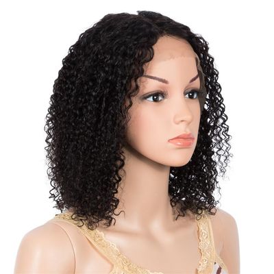 Youllyuu Curly Human Hair Wigs For Women 4X4 Lace Closure Deep Wave Remy Brazilian Wigs 13X6X1 Deep Wave Bob Wigs Natural Color 13 * 6 * 1#8inches#180%
