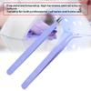 2Pcs Stainless Steel Nail Art Tweezers, Multifunctional Nail Art Sticker for Eyelash Extensions, Anti static Straight Curved Head Manicure Tweezers for Women(Purple) view 4