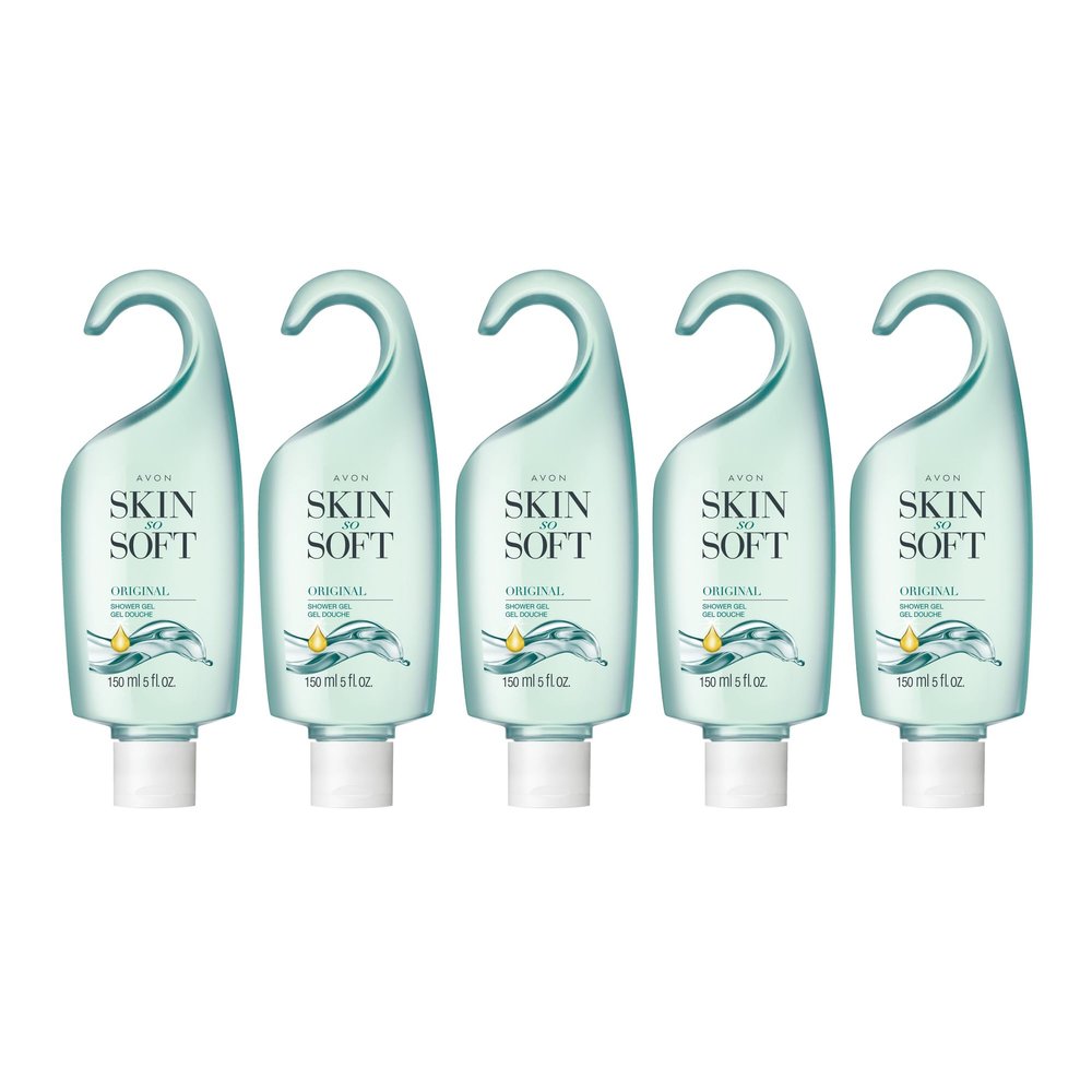 Avon Skin So Soft Original Shower Gel w/Jojoba Oil - 5 pack