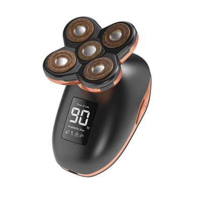 Beavorty 1pc Five-headed Rechargeable Shaver Self-service for Men Material Design Boyfriend Dad Husband Black
