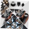 Beavorty 1pc Five-headed Rechargeable Shaver Self-service for Men Material Design Boyfriend Dad Husband Black view 3