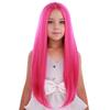 PATTNIUM Child Kids Hot Pink Wig Long Straight Pink Wig Girls Magenta Hair Neon Pink Wigs Long Middle Part Synthetic Wigs view 1