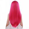 PATTNIUM Child Kids Hot Pink Wig Long Straight Pink Wig Girls Magenta Hair Neon Pink Wigs Long Middle Part Synthetic Wigs view 4
