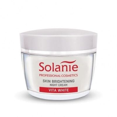 Solanie  Vita Brightening Night Cream- 50ml- Rejuvenating & Regenerating Treatment with Vitamin E and B3 - Moisturizes, Firms - Vitamin-Infused Formula for Wrinkle Reduction