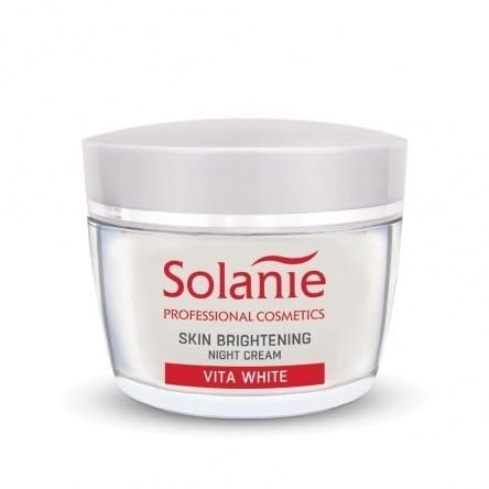 Solanie  Vita Brightening Night Cream- 50ml- Rejuvenating & Regenerating Treatment with Vitamin E and B3 - Moisturizes, Firms - Vitamin-Infused Formula for Wrinkle Reduction