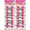 16 Pcs 20mm Hair Ties Hair Accessories for Girls Pearl Color Hair Ties with Balls Bubble Twinbead Ponytail Holders (Red) view 1