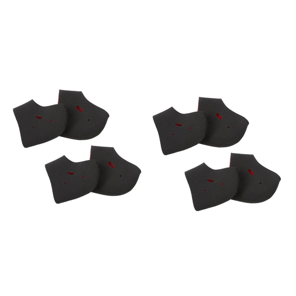 FOMIYES 4pairs -Cracking Heel Socks with Holes Comfortable Heat Socks for Plantar Achilles Black Heel Protectors for Shoes Sneakers and Boots