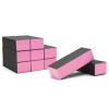 PrettyClaw 10pc Disposable Mini Nail Buffer Block Nail Manicure Pedicure Kit 120/120/120 Black Grit Sanding Blocks Nail File 3 Sided (Purple) view 1