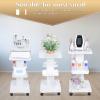 Upgrade Esthetician Beauty Trolley Cart with Wheels and 2 Trays, 4 Tier Beauty Rolling Cart, Spa Salon, Beauty Machine Trolley, Load 135lbs, 26.7 x 13.8 x 15 inch view 2