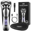 YIRISO Electric Razor for Men, 90Min Long-Lasting Shaver with 4D Floating Head & LCD Display, Ultra Smooth for Sensitive Skin, IPX6 Waterproof, USB-C Fast Charge, with Travel Case - Ideal Gift view 1