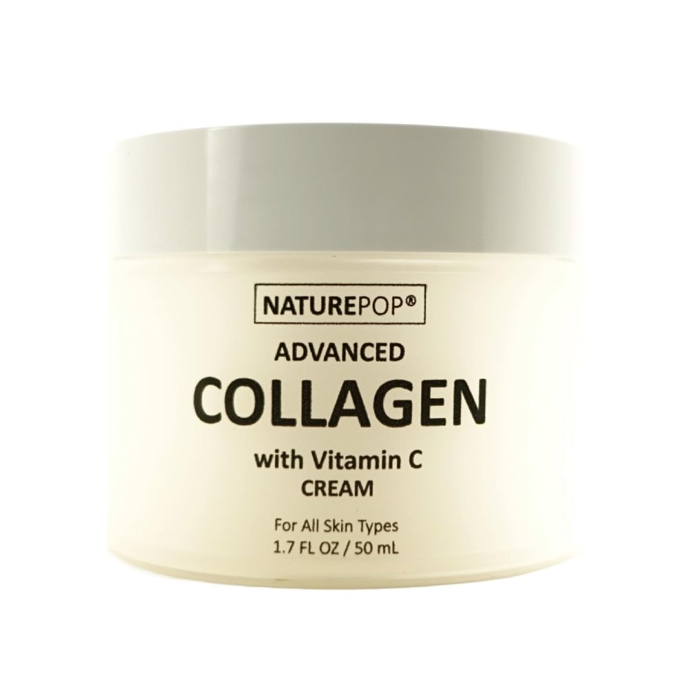 Advanced Collagen Cream with Vitamin C for Face, Neck | Brightening, Anti-Wrinkle, Reduce Appearance of Dark Spot with 10 Botanical Extracts + 5 Fermented Extracts + Collagen | Made in Korea (50 mL)