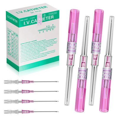 combofix IV Catheter Piercing Needles 50Pcs 20G Catheter Needles Kit for Ear Nose Lip Belly Navel Body Piercing Needles Hollow IV Start Kits Piercing Supplies Tools