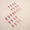 24 Pcs French Tip Press on Nails Long Coffin Fake Nails Pink Nail Square Glue on Nails Full Cover Stick on Nails White French Design False Nails Acrylic Nails for Women Or Girl Manicure view 3