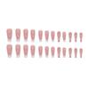 24 Pcs French Tip Press on Nails Long Coffin Fake Nails Pink Nail Square Glue on Nails Full Cover Stick on Nails White French Design False Nails Acrylic Nails for Women Or Girl Manicure view 4