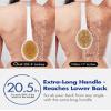 Back Scrubber Body Shower Brush: 20.5 Extra Long Anti Slip Handle Bath Brush with Stiff and Soft Bristles - Showering Exfoliator Wet or Dry Brushing for Women, Men, Elderly (Blue) view 2