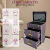 EcoTypee Rolling Makeup Case Cosmetic Train Case Trolley Storage Polish Organizer Purple view 3