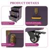 EcoTypee Rolling Makeup Case Cosmetic Train Case Trolley Storage Polish Organizer Purple view 4