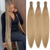 Brown Blonde Braiding Hair Pre stretched Box Braiding Hair Extensions Feed in Braids view 1