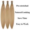 Brown Blonde Braiding Hair Pre stretched Box Braiding Hair Extensions Feed in Braids view 2
