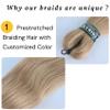 Brown Blonde Braiding Hair Pre stretched Box Braiding Hair Extensions Feed in Braids view 3