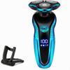 LEONYS Electric Shavers for Men, Electric Shaver Washable Rechargeable Electric Razor Hair Clipper Cutting Shaving Machine for Men Beard Trimmer Wet-Dry Dual Use (Color : Blue) view 1