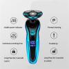 LEONYS Electric Shavers for Men, Electric Shaver Washable Rechargeable Electric Razor Hair Clipper Cutting Shaving Machine for Men Beard Trimmer Wet-Dry Dual Use (Color : Blue) view 4