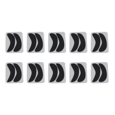 10 Pairs Half Moon Shaped Reusable Under Eye Pads for Eyelash Extension Excellent Silicone Under Eye Pads for Lash Extension with Individually Package (Black)