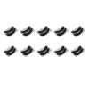 10 Pairs Half Moon Shaped Reusable Under Eye Pads for Eyelash Extension Excellent Silicone Under Eye Pads for Lash Extension with Individually Package (Black) view 4