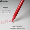 6pcs Waterproof Red Microblading Eyebrow Mapping Pencil Hard Core Peel Off Permanent Makeup Lip Tattoo Pencil (Mix Color) view 3