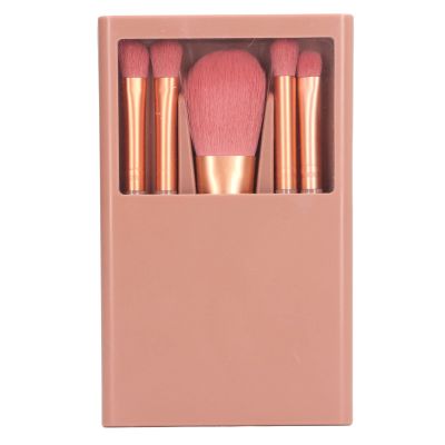 5-Piece Makeup Brush Set - Loose Powder Eyeshadow Brush Included, Portable Skin-Friendly Soft Lightweight Cosmetic Brushes for Professional Makeup Kits