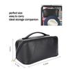 ABCISI Makeup Bag,Travel Makeup Bag,Large Capacity Travel Cosmetic Bag,Ideal for Beauty Enthusiasts and Travelers,Multifunctional Storage PU Leather Bags,Aesthetic Makeup Bag (Black) view 2