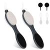 Yclin Foot File Callus Remover-2 Pcs 4 in 1 Foot Scrubber Dead Skin Remover for Feet,Pumice Stone, Foot Rasp and Sand Paper for Home Foot Care,Foot Brush for Shower (Grey Pedicure Foot File) view 1