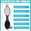Yclin Foot File Callus Remover-2 Pcs 4 in 1 Foot Scrubber Dead Skin Remover for Feet,Pumice Stone, Foot Rasp and Sand Paper for Home Foot Care,Foot Brush for Shower (Grey Pedicure Foot File) view 3
