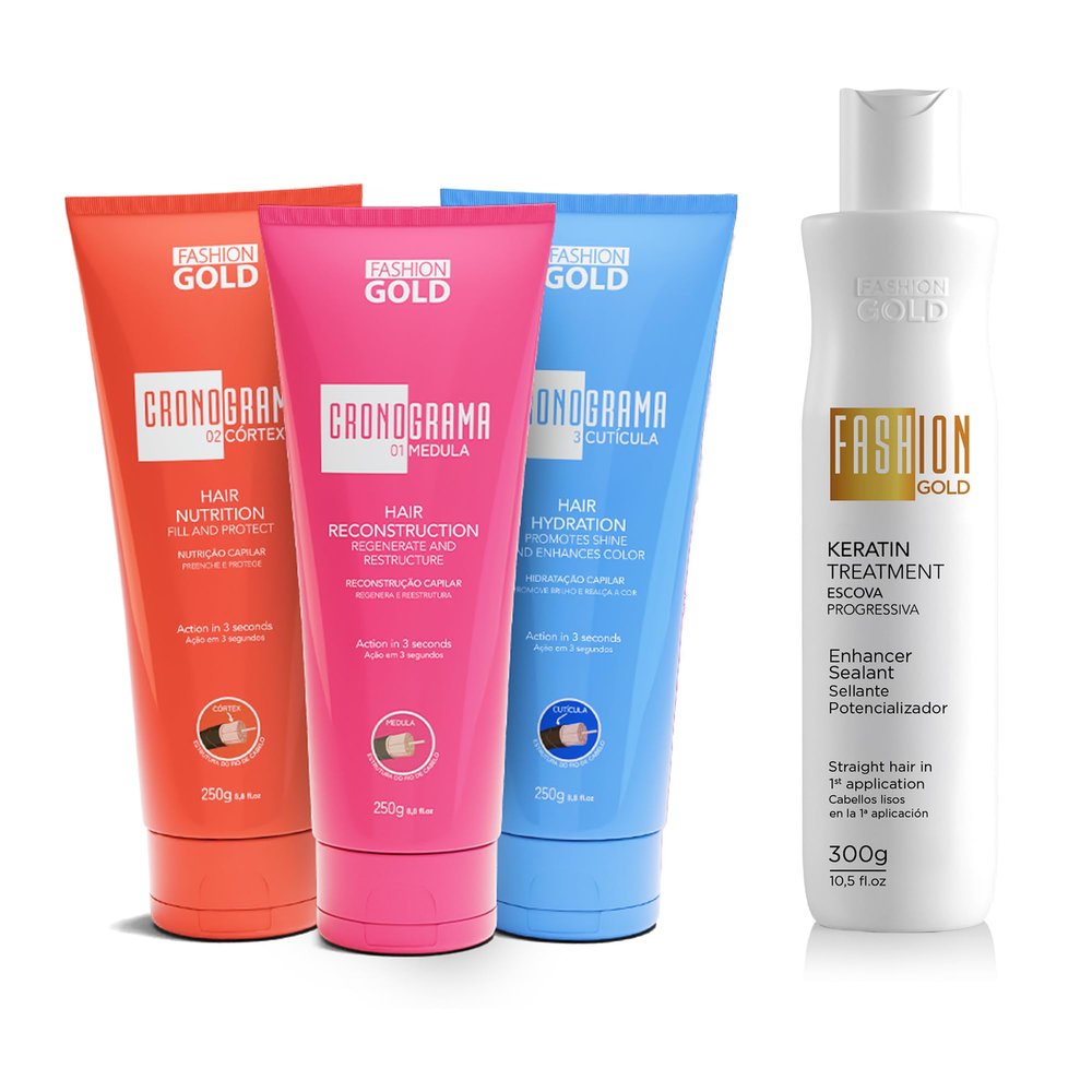 FASHION GOLD Cronograma Capilar, VIRAL 3-SECOND HAIR FIX, Hair Mask for Damaged Hair, Tratamiento para Cabello Seco y Maltratado, Deep Conditioner for Dry Damaged Hair, Frizz-Free