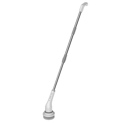 8-in-1 Cordless Electric Spin Scrubber, USB Charging Bathroom Wash Brush, Multifunctional Electric Cleaning for Bathroom Shower Bathtub Glass Car (Color : Gray)