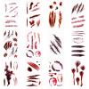 12 Sheets Scratch Tattoos Halloween Scar Temporary Tattoos Realistic Scar Tattoo Sticker Fake Scars Temporary Tattoos Waterproof Horror Fake Wound Tattoo Stickers For Cosplay Zombie Makeup Party view 1