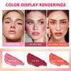 FYEBOO Multi-Use Makeup Blush Stick, Cream Blush Stick, Tinted Solid Moisturizer Stick for Cheek & Eyes & Lips, Waterproof Natural Nude Makeup, Suitable for All Skin (2#Hot Red) view 3