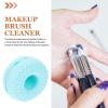 Beaupretty Makeup Brush Cleaner Mat Cleaning Pad for Foundation Blush and Eyeshadow Brushes Compact Donut Shape Organizer for Easy Storage and Gentle Care view 4
