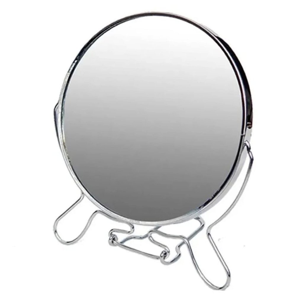 Miskall Magnifying Makeup Mirror with Stand, 6" Double Sided Desk Table Mirror, Rotation Tabletop Cosmetic Mirror for Traveling,Shaving