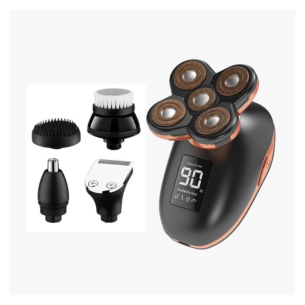 Head Shavers for Bald Men, Bald Head Electric Shaver for Men Rechargeable with LCD Digital Beard Nose Ear Hair Trimmer Razor Clipper Facial Brush