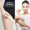 unibono 3-in-1 Electric Razor for Women - Waterproof Bikini Trimmer,Rechargeable Electric Shaver for Lady,Pubic Hair Trimmer Women,Personal Trimmer Groomer for Body Hair (Cream, LY) view 2